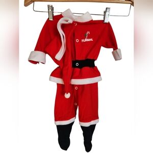 Vintage Playskool Baby Santa Suit w/ Hat - Newborn 1st Christmas Holiday
